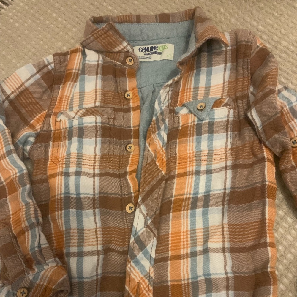 Boys button flannel shirt